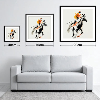 Amber Pace - size guide showing 40cm, 70cm and 90cm art prints