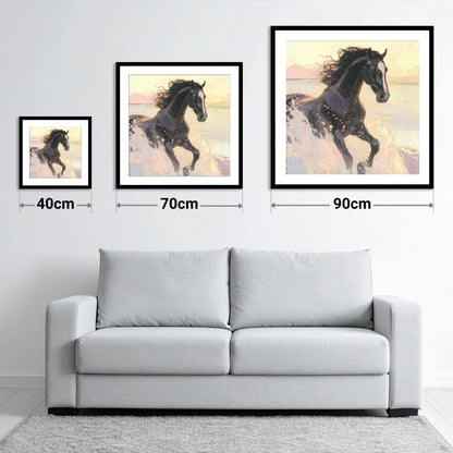 Ethereal Tide - size guide showing 40cm, 70cm and 90cm art prints