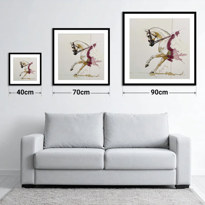 Elevated Rhythm - size guide showing 40cm, 70cm and 90cm art prints