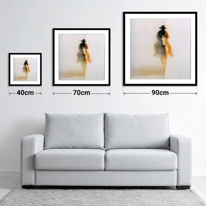 Western Mirage - size guide showing 40cm, 70cm and 90cm art prints