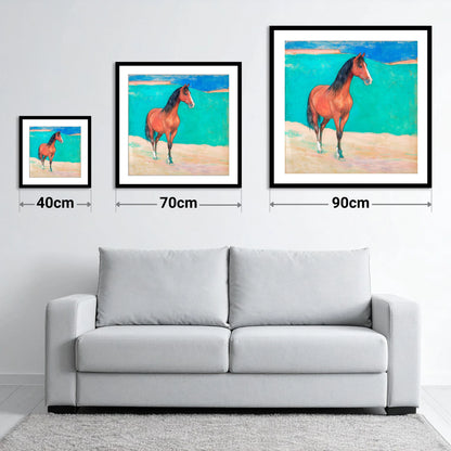 Radiant Chestnut Profile - size guide showing 40cm, 70cm and 90cm art prints