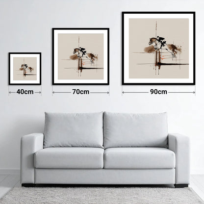 Clearing the Vertical - size guide showing 40cm, 70cm and 90cm art prints