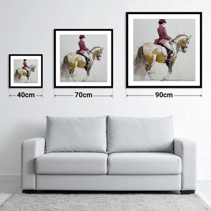 The Collected Frame - size guide showing 40cm, 70cm and 90cm art prints