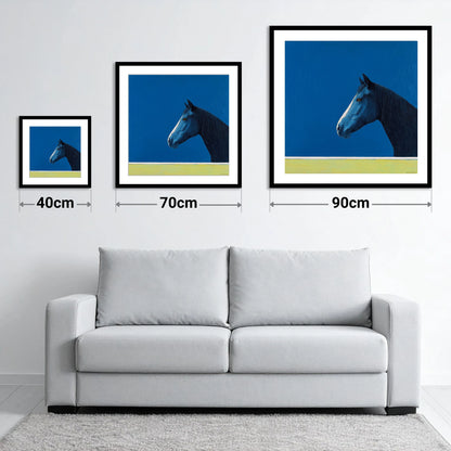 Midnight Blue Blaze - size guide showing 40cm, 70cm and 90cm art prints