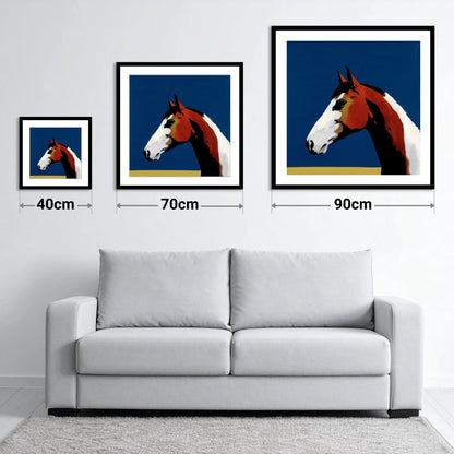 Vivid Profile in Azure - size guide showing 40cm, 70cm and 90cm art prints