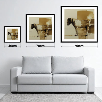 Earthy Cob Profile - size guide showing 40cm, 70cm and 90cm art prints
