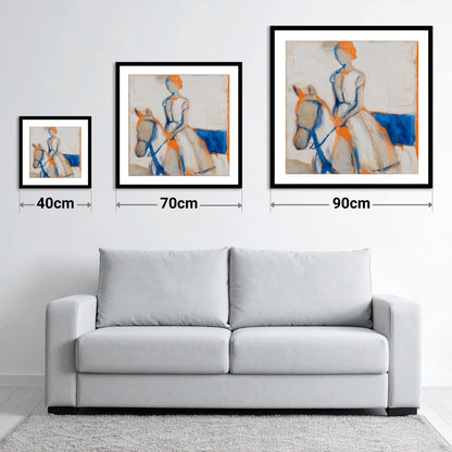 Vivid Connection - size guide showing 40cm, 70cm and 90cm art prints