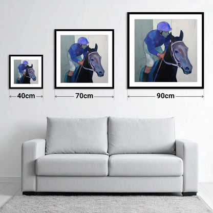 Moment of Focus - size guide showing 40cm, 70cm and 90cm art prints