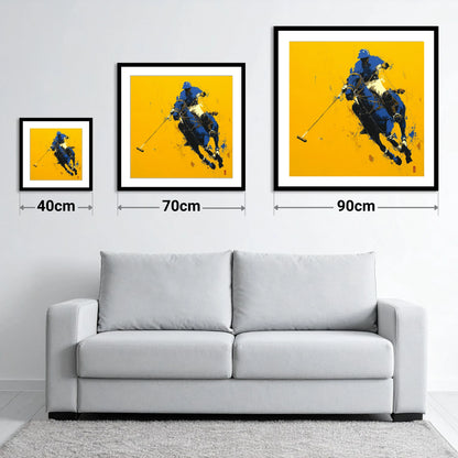 Cobalt Chukka - size guide showing 40cm, 70cm and 90cm art prints