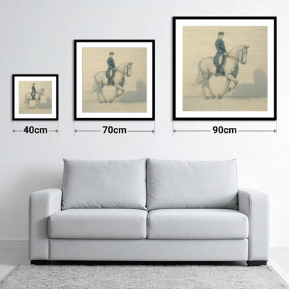 Structured Harmony - size guide showing 40cm, 70cm and 90cm art prints