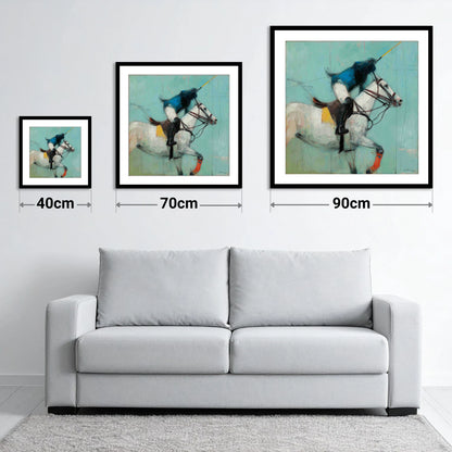 The Final Chukka - size guide showing 40cm, 70cm and 90cm art prints