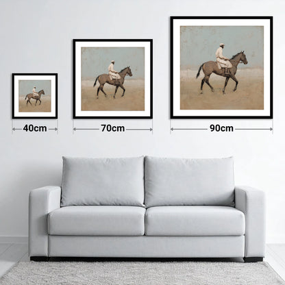 The White Silks - size guide showing 40cm, 70cm and 90cm art prints