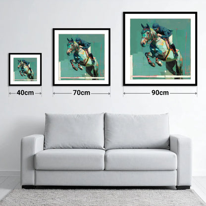 The Perfect Clearance - size guide showing 40cm, 70cm and 90cm art prints