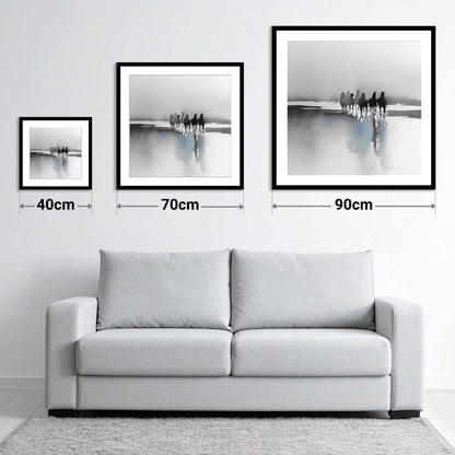Through the Ethereal Mist - size guide showing 40cm, 70cm and 90cm art prints