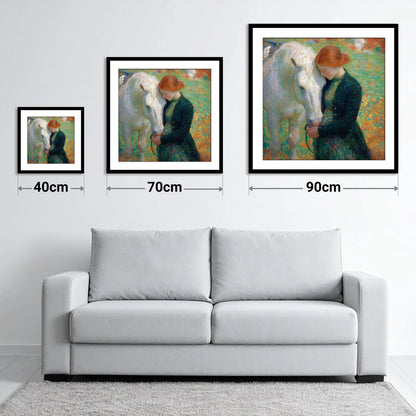 The Serene Bond - size guide showing 40cm, 70cm and 90cm art prints