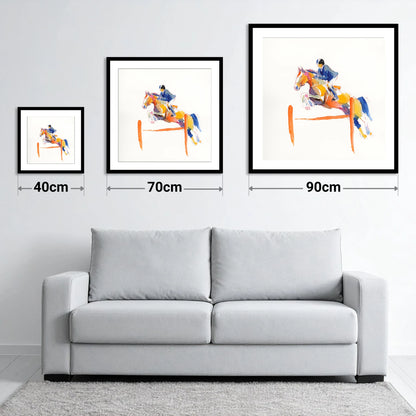 Vibrant Clear Round - size guide showing 40cm, 70cm and 90cm art prints