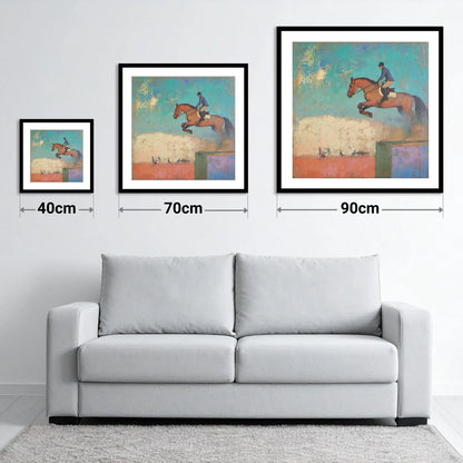 Taking Flight - size guide showing 40cm, 70cm and 90cm art prints