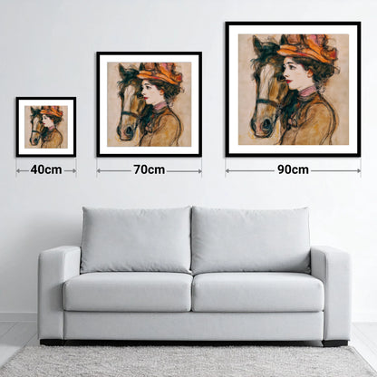 A Shared Silence - size guide showing 40cm, 70cm and 90cm art prints
