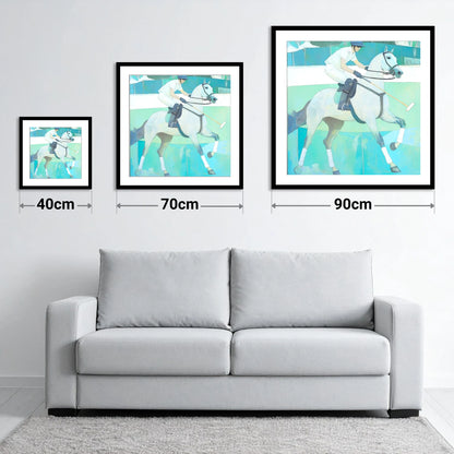The Serene Chukka - size guide showing 40cm, 70cm and 90cm art prints