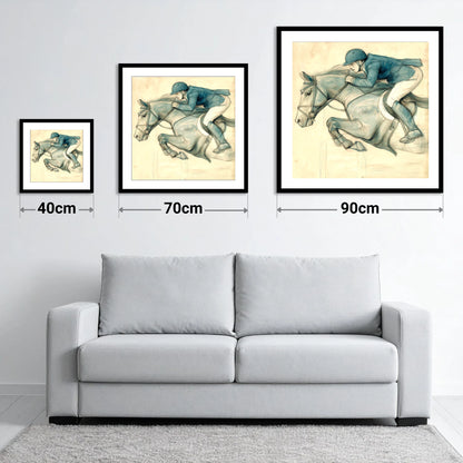The Perfect Arc - size guide showing 40cm, 70cm and 90cm art prints