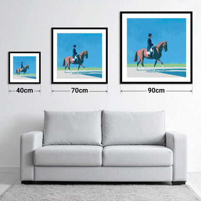 Collected Harmony - size guide showing 40cm, 70cm and 90cm art prints