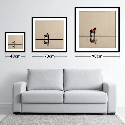 Reflected Bond - size guide showing 40cm, 70cm and 90cm art prints