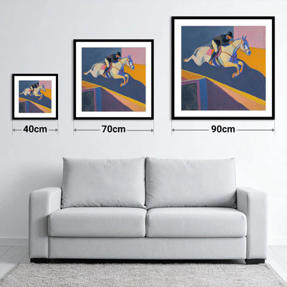 Bold Flight - size guide showing 40cm, 70cm and 90cm art prints