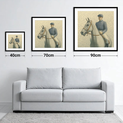 The Slate Silks - size guide showing 40cm, 70cm and 90cm art prints