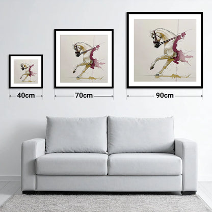 Moment of Collection - size guide showing 40cm, 70cm and 90cm art prints