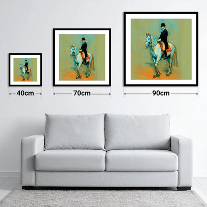 The Classical Master - size guide showing 40cm, 70cm and 90cm art prints