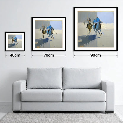 Slate Blue Chukka - size guide showing 40cm, 70cm and 90cm art prints