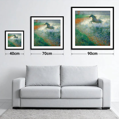 Luminous Surf Canter - size guide showing 40cm, 70cm and 90cm art prints