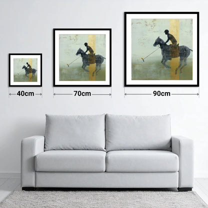 Gilded Chukka - size guide showing 40cm, 70cm and 90cm art prints
