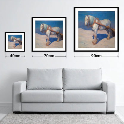 The Patient Grey - size guide showing 40cm, 70cm and 90cm art prints