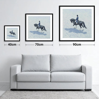 Focus and Shadow - size guide showing 40cm, 70cm and 90cm art prints