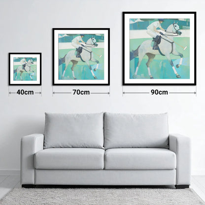The Serene Chukka - size guide showing 40cm, 70cm and 90cm art prints