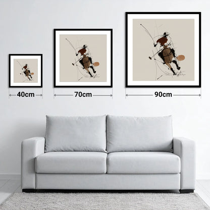 Dynamic Chukka - size guide showing 40cm, 70cm and 90cm art prints