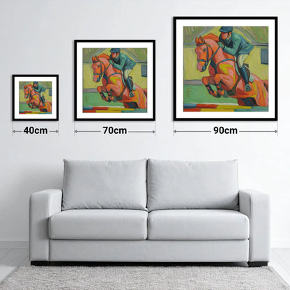 Clearing the Coloureds - size guide showing 40cm, 70cm and 90cm art prints