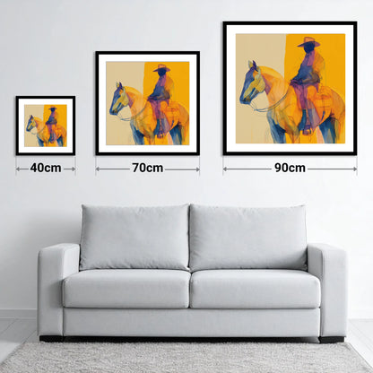 Vivid Western Contours - size guide showing 40cm, 70cm and 90cm art prints