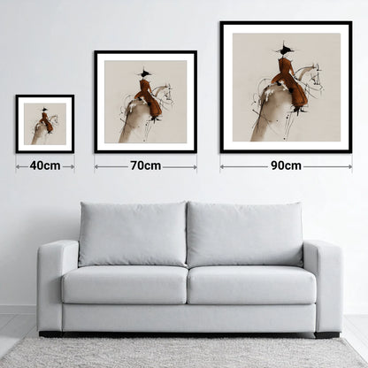 Classical Harmony - size guide showing 40cm, 70cm and 90cm art prints