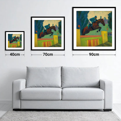 Over the Vivid Wall - size guide showing 40cm, 70cm and 90cm art prints
