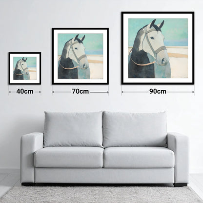 Modern Working Grey - size guide showing 40cm, 70cm and 90cm art prints