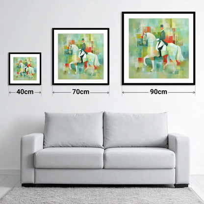 Collected In Colour - size guide showing 40cm, 70cm and 90cm art prints