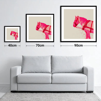 Vibrant Harness Profile - size guide showing 40cm, 70cm and 90cm art prints