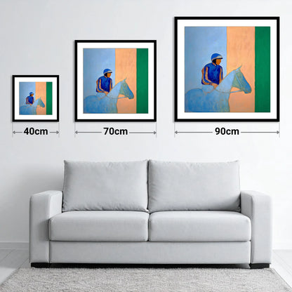 Paddock Serenity - size guide showing 40cm, 70cm and 90cm art prints