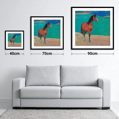 Radiant Chestnut Profile - size guide showing 40cm, 70cm and 90cm art prints