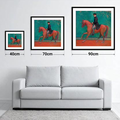 The Emerald Passage - size guide showing 40cm, 70cm and 90cm art prints