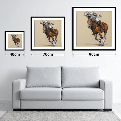 The Decisive Chukka - size guide showing 40cm, 70cm and 90cm art prints