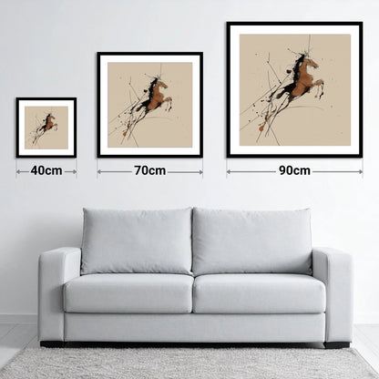 Bold Ascension - size guide showing 40cm, 70cm and 90cm art prints