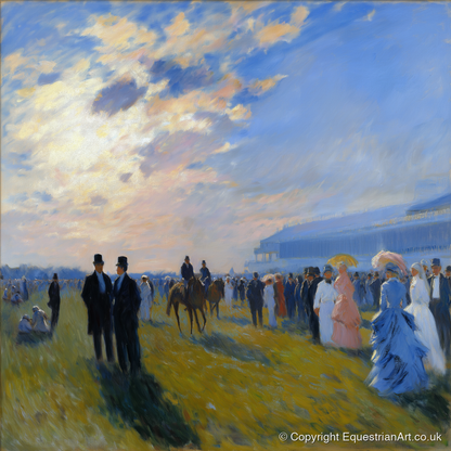 Society at the Races - racing horse art print and canvas by Gabriel Hayes A.I